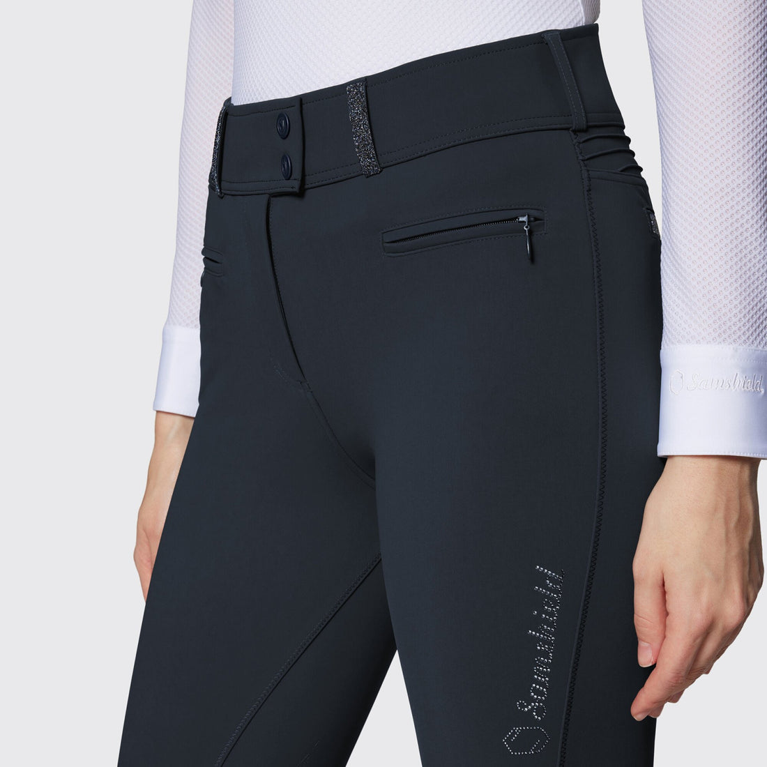 Samshield, Ridebukser, Claranova, F-grip- Navy