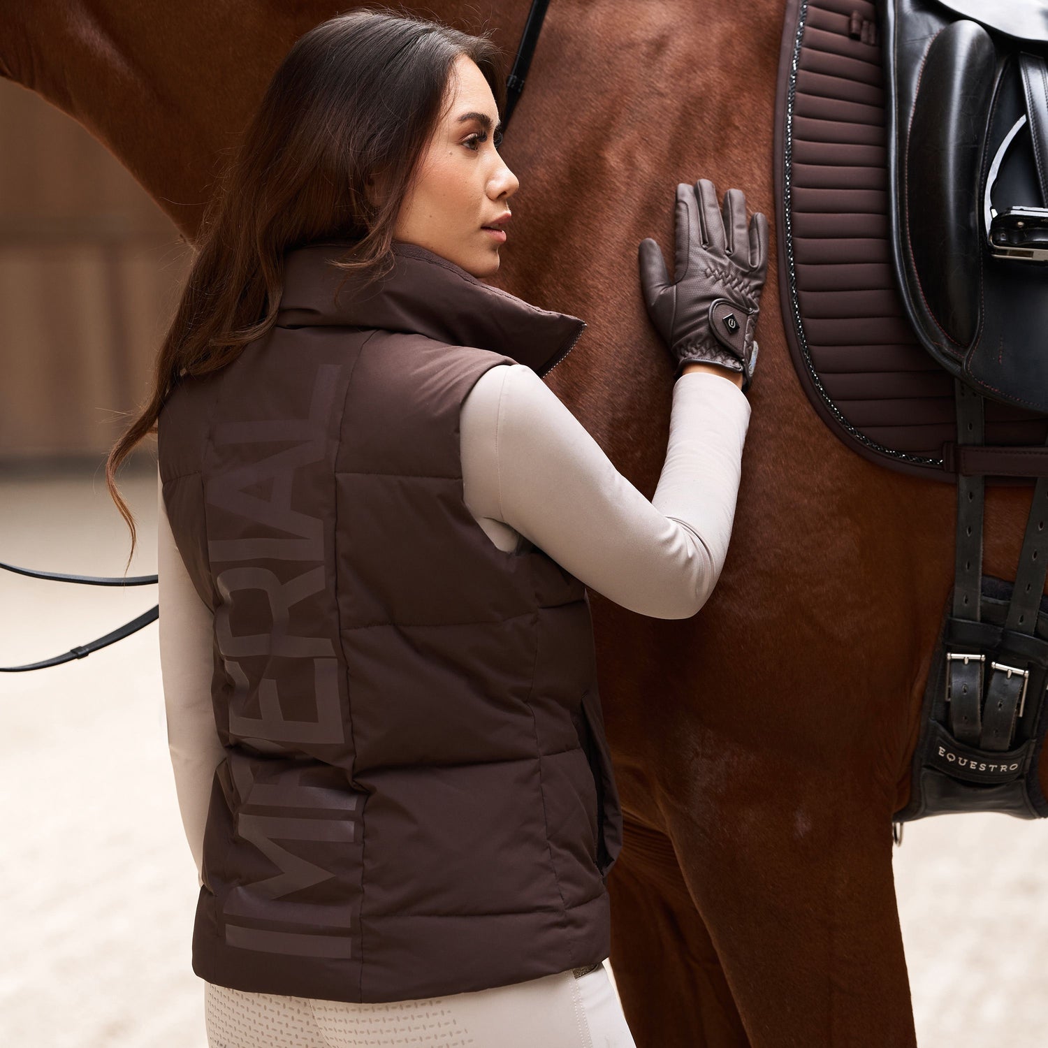Imperial ridning, Vest, Chica- Brun