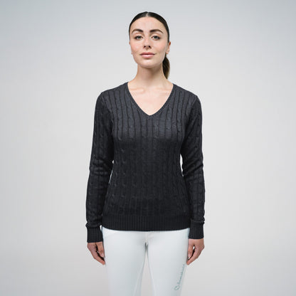 Samshield - Pullover med kabelstrik, Lisa Twisted, Navy