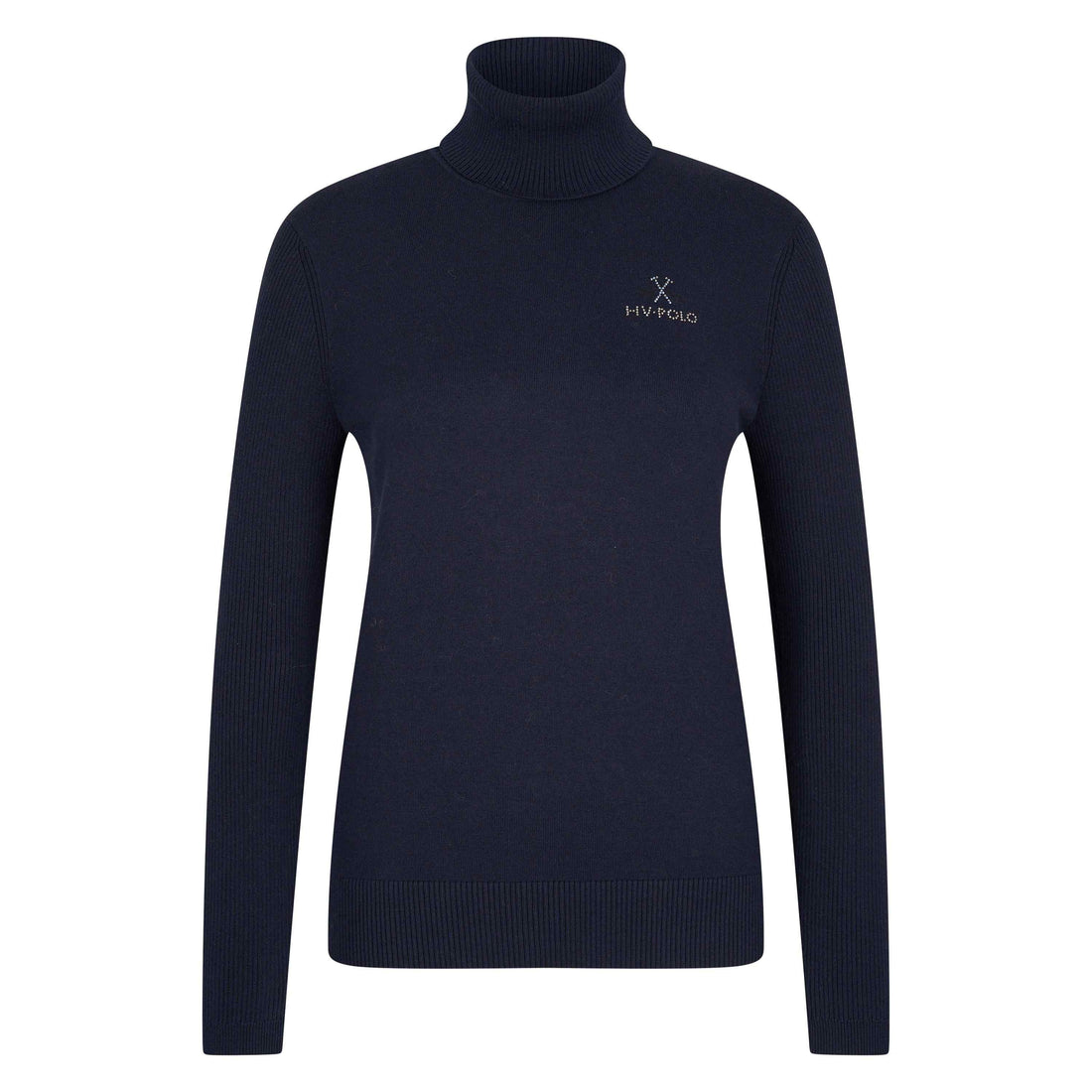 HV Polo - Pullover m. rullekrave og rhinsten, Dorothy